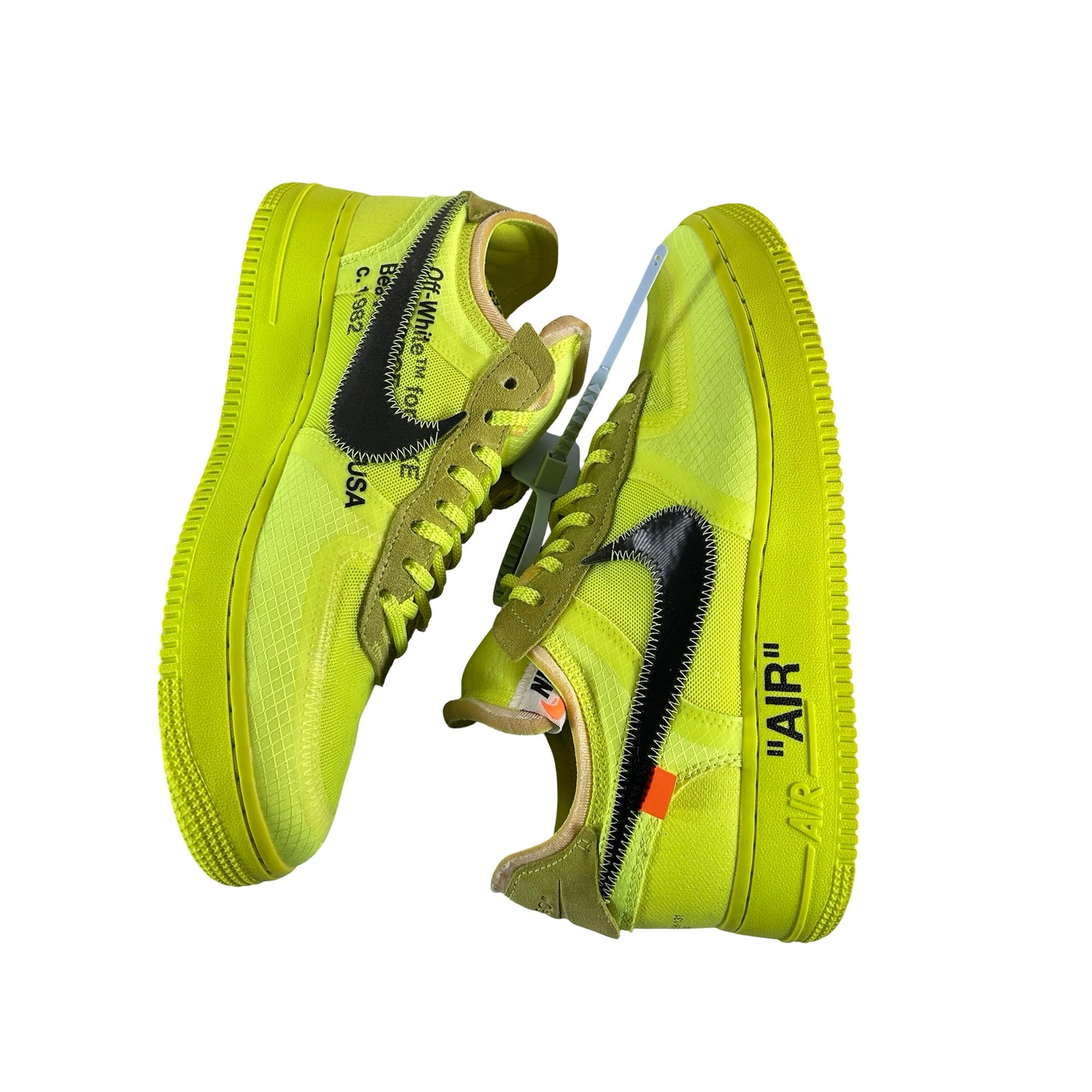 AO4606 700 Nike Air Force 1 Low Off-White Volt [USED] - 9 M (Used4)