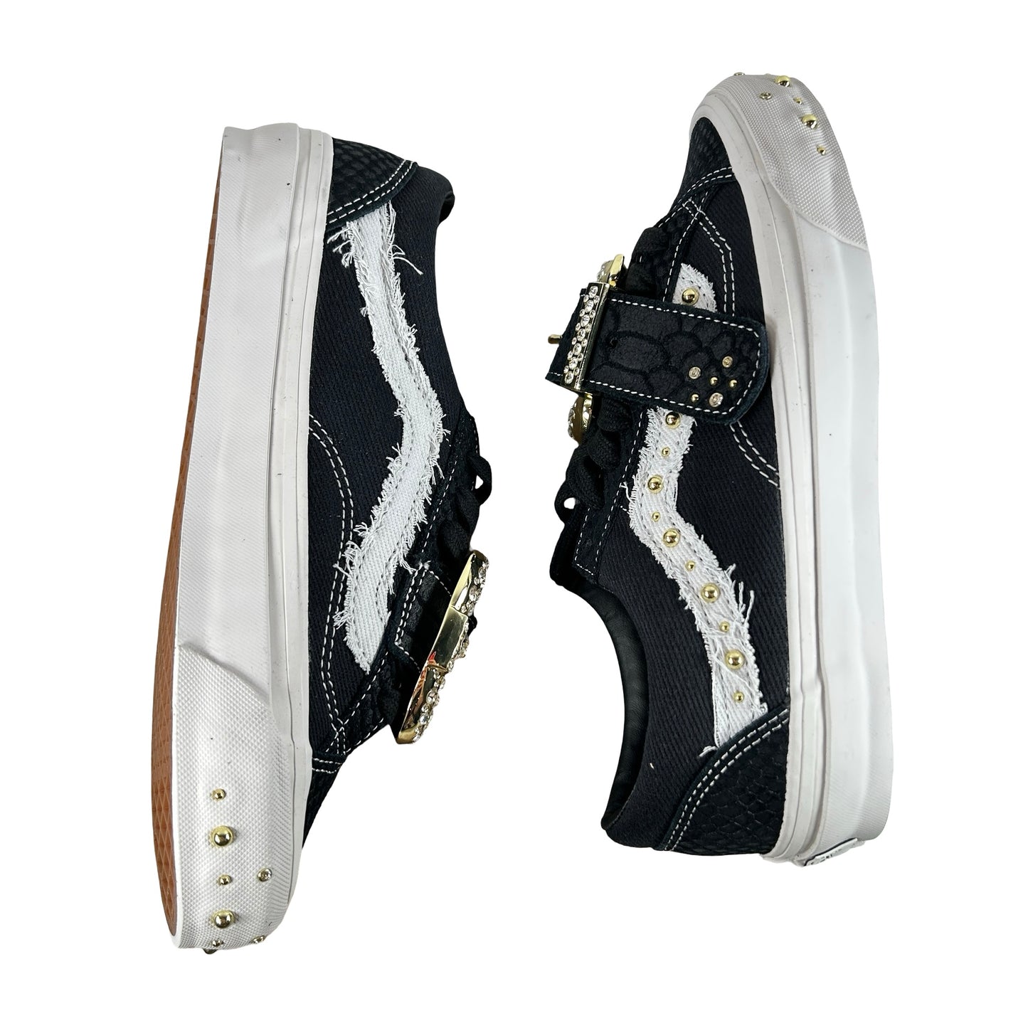 VN000ZAZHAB Vans Premium Old Skool 36 Metagirl Buckle Black White