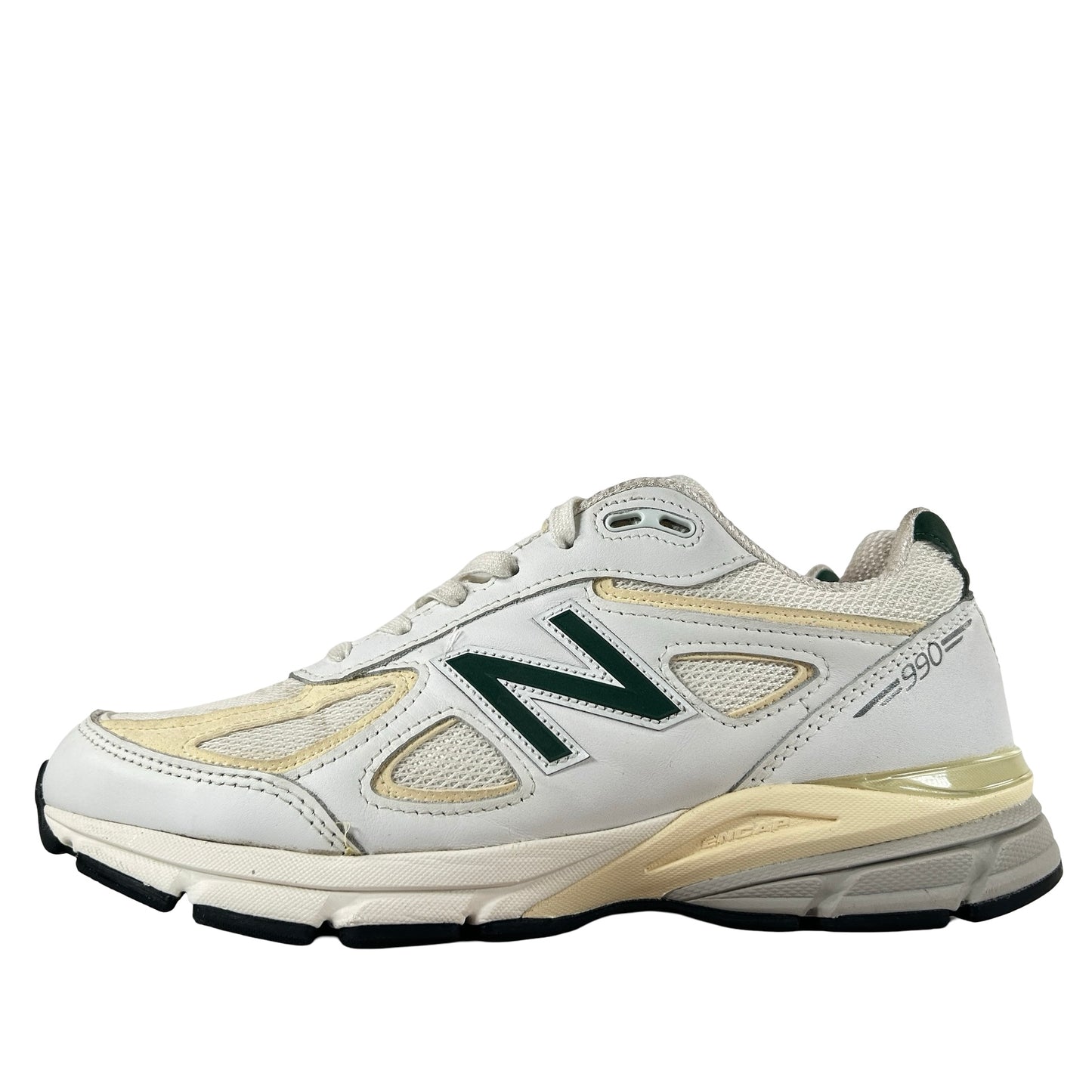 U990TC4 New Balance 990v4 MiUSA White Green [USED] - 9 M (Used)