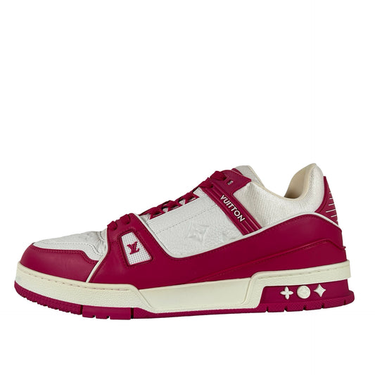 Louis Vuitton Trainer Low White Fuchsia [USED] - LV 10.5 / US 11.5 (Used)
