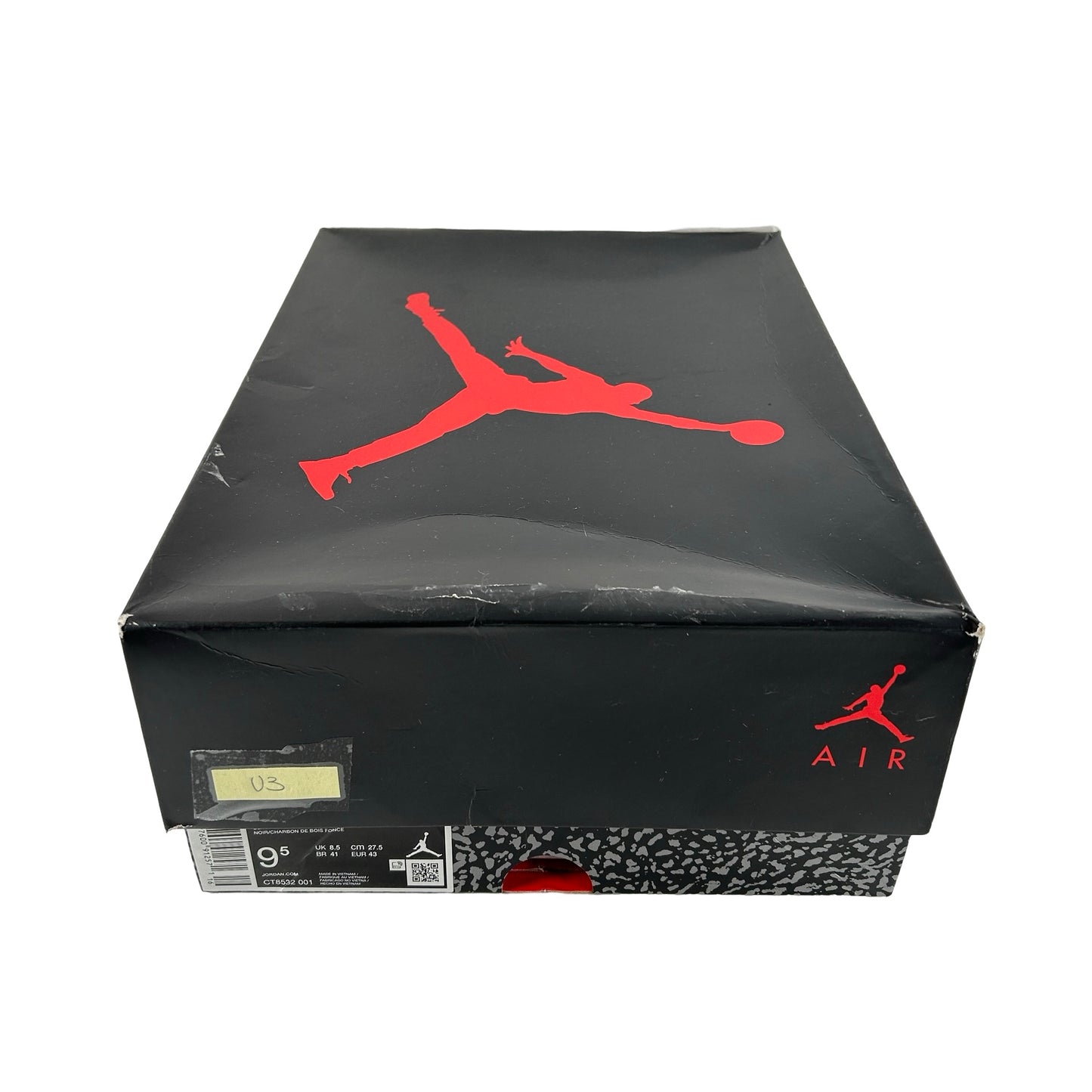 CT8532 001 Jordan 3 Retro Black Cat (2025) [USED] - 9.5 M (Used3)