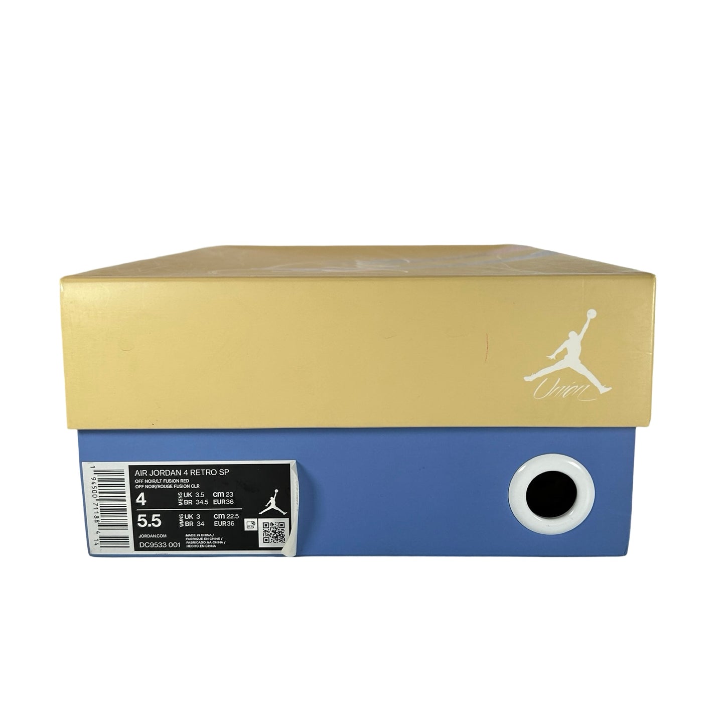 DC9533 001 Jordan 4 Retro Union Off Noir [USED] - 4 M (Used)