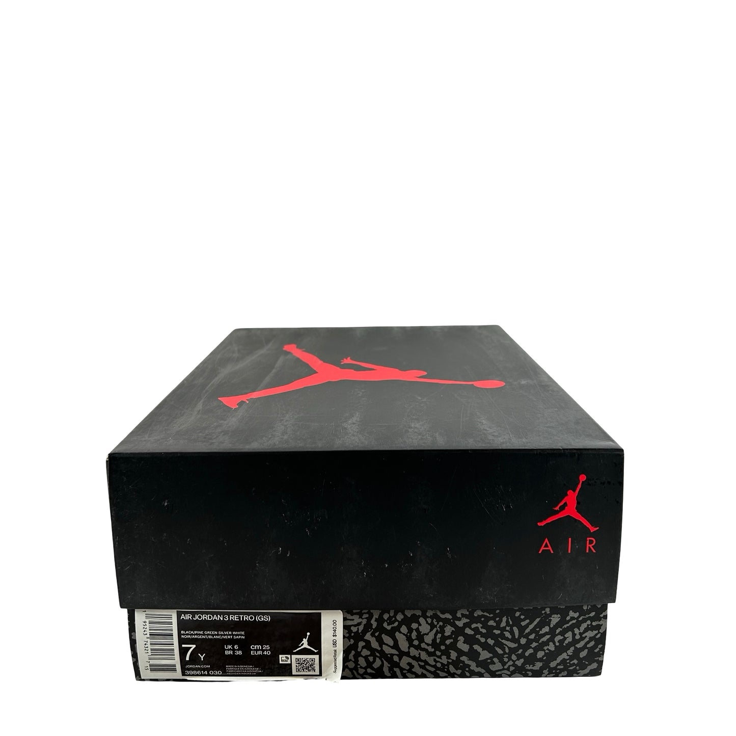 398614 030 Jordan 3 Retro Pine Green (GS) [USED] - 7 Y (Used)
