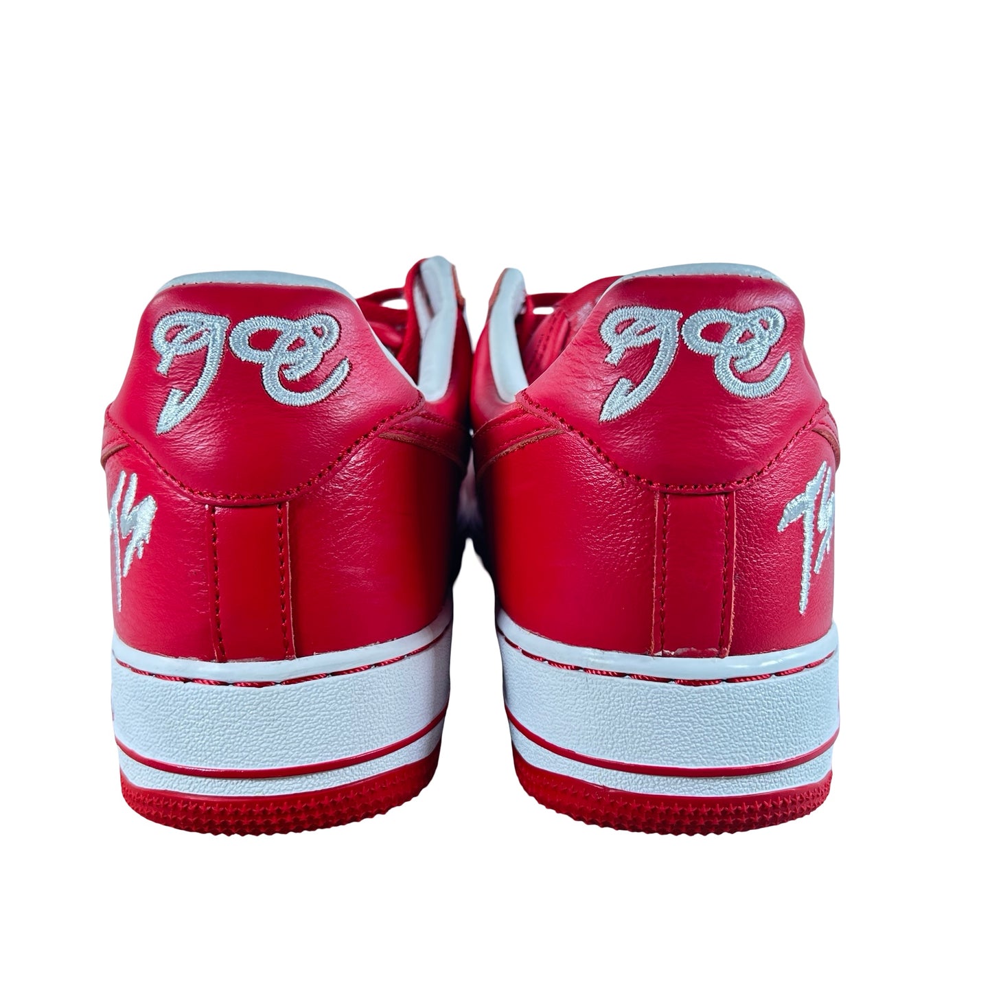 II4391 100 Nike Air Force 1 Low QS Terror Squad White University Red [USED] - 10 M (Used) (No Box)
