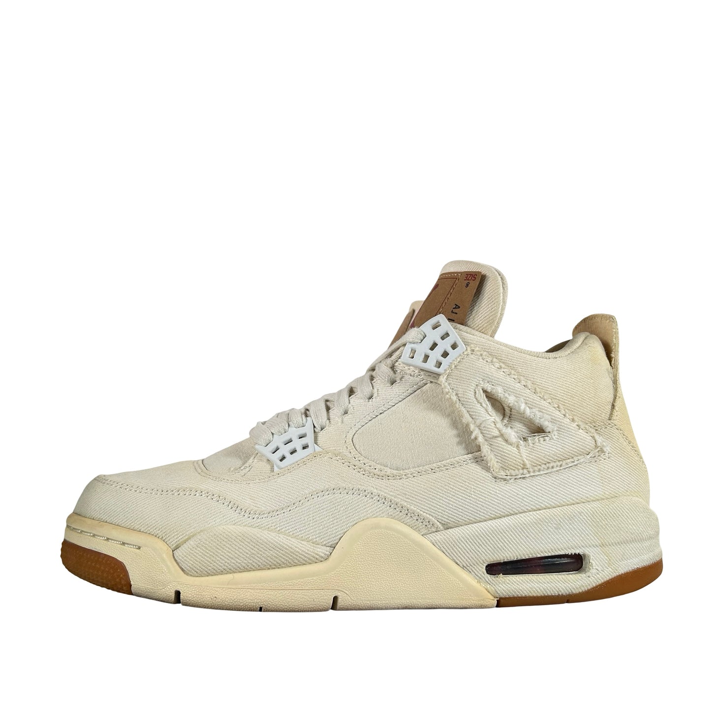 AO2571 100 Jordan 4 Retro Levi's White (Levi's Tag) (Sample) - 8 M (Used)