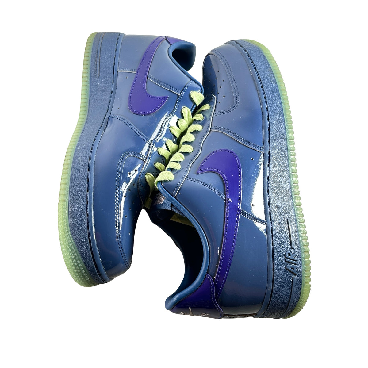 IO4489 400 Nike Air Force 1 Low Patent Leather Mystic Navy Grape Ice [USED] - 10.5 M (Used2)