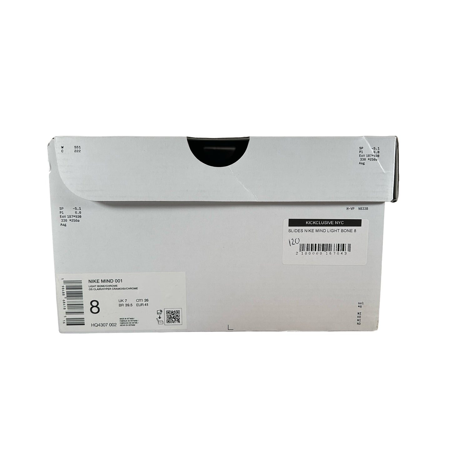 HQ4307 002 Nike Mind 001 Slide Light Bone [USED] - 8 M (Used)
