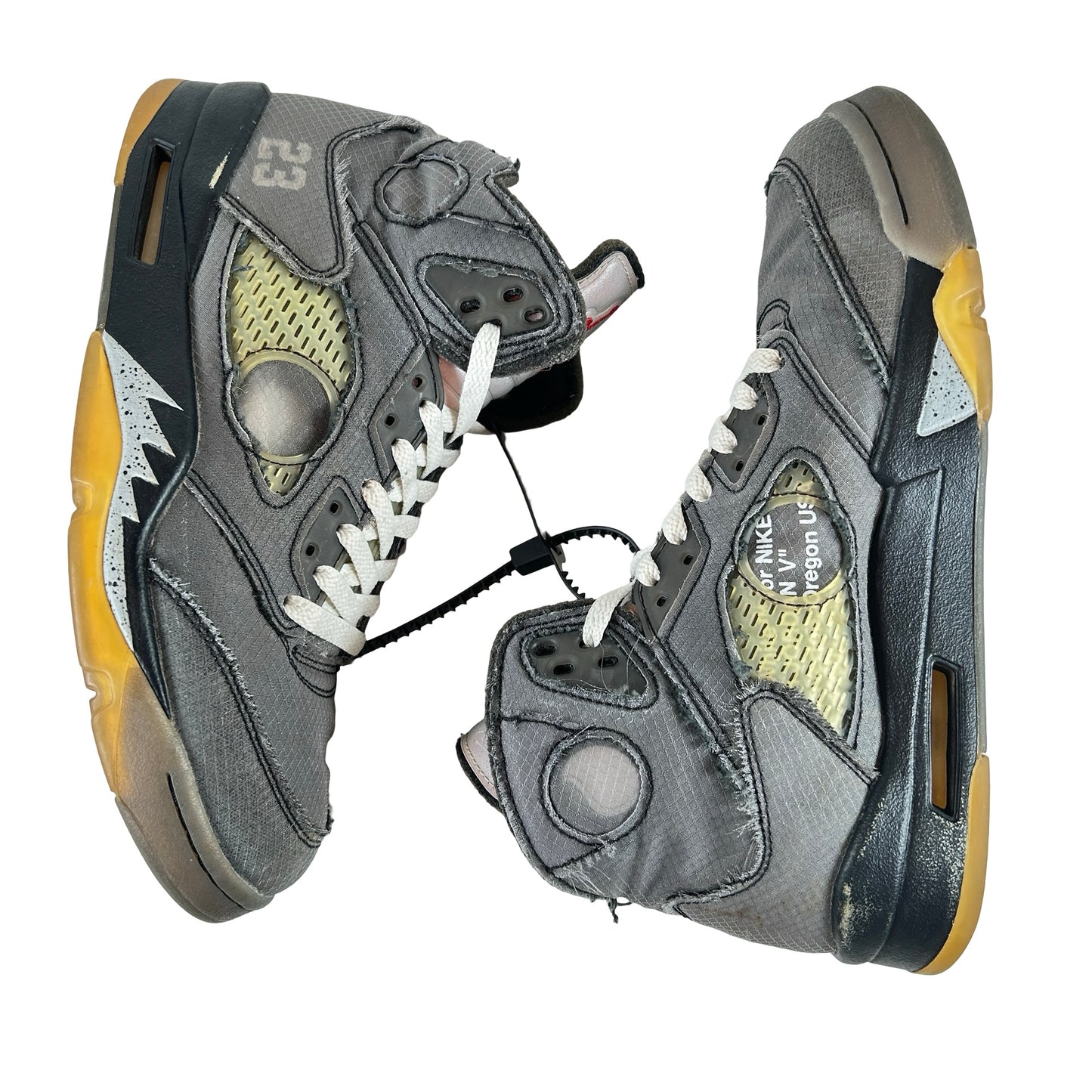 CT8480 001 Jordan 5 Off-White Black [USED] - 8 M (Used) (No Box)