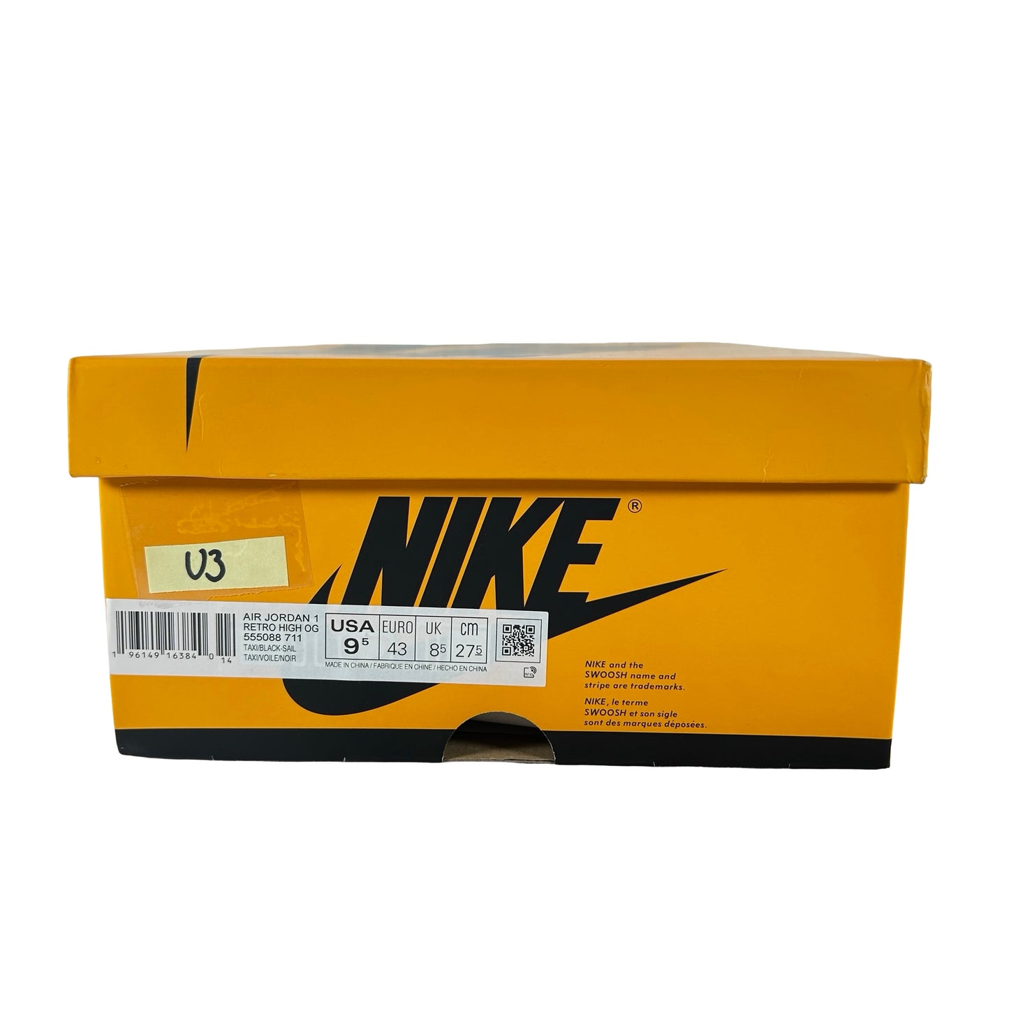 555088 711 Jordan 1 Retro High OG Yellow Toe [USED] - 9.5 M (Used3)