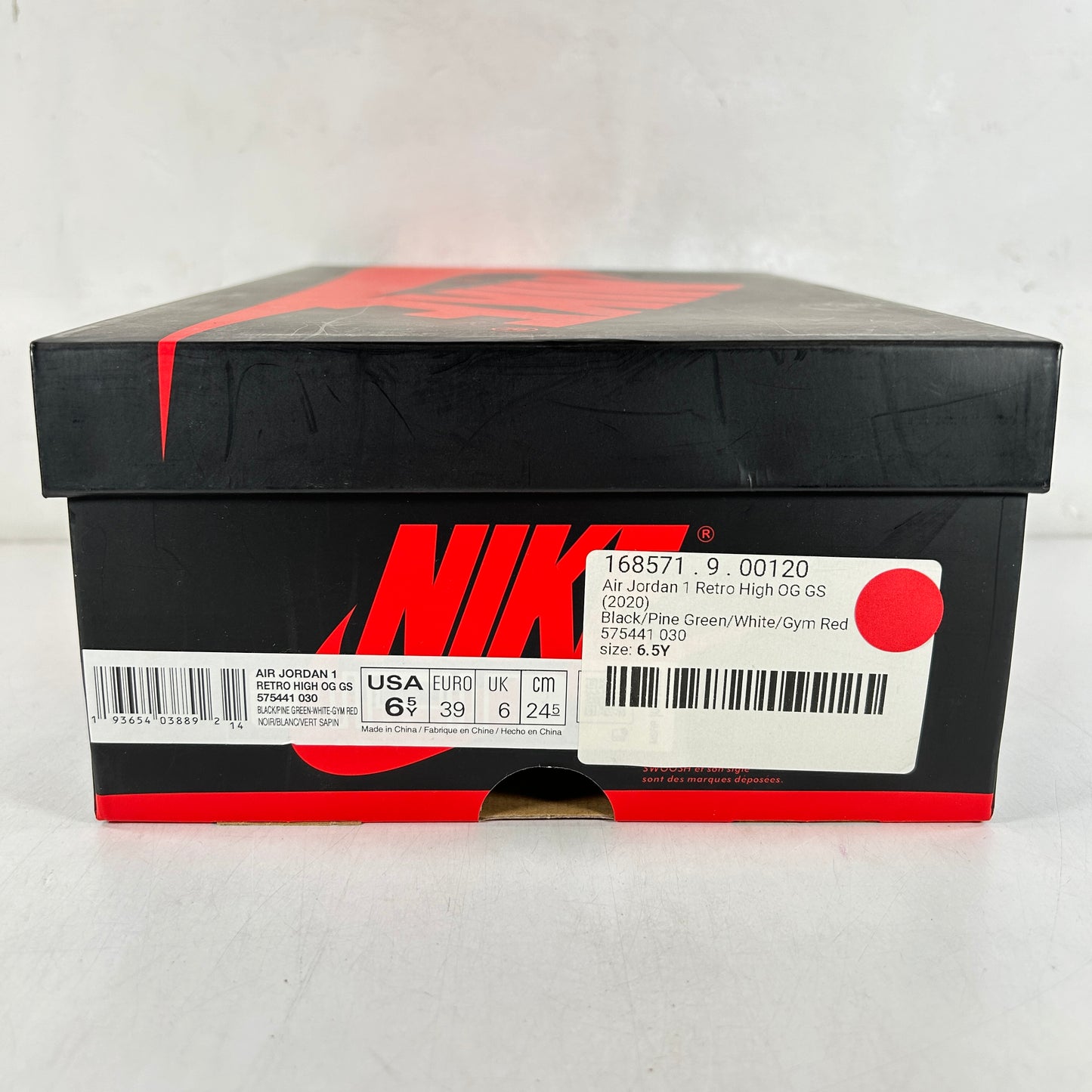 575441 030 Jordan 1 Retro High Pine Green Black (GS) [USED] - 6.5 Y (Used)
