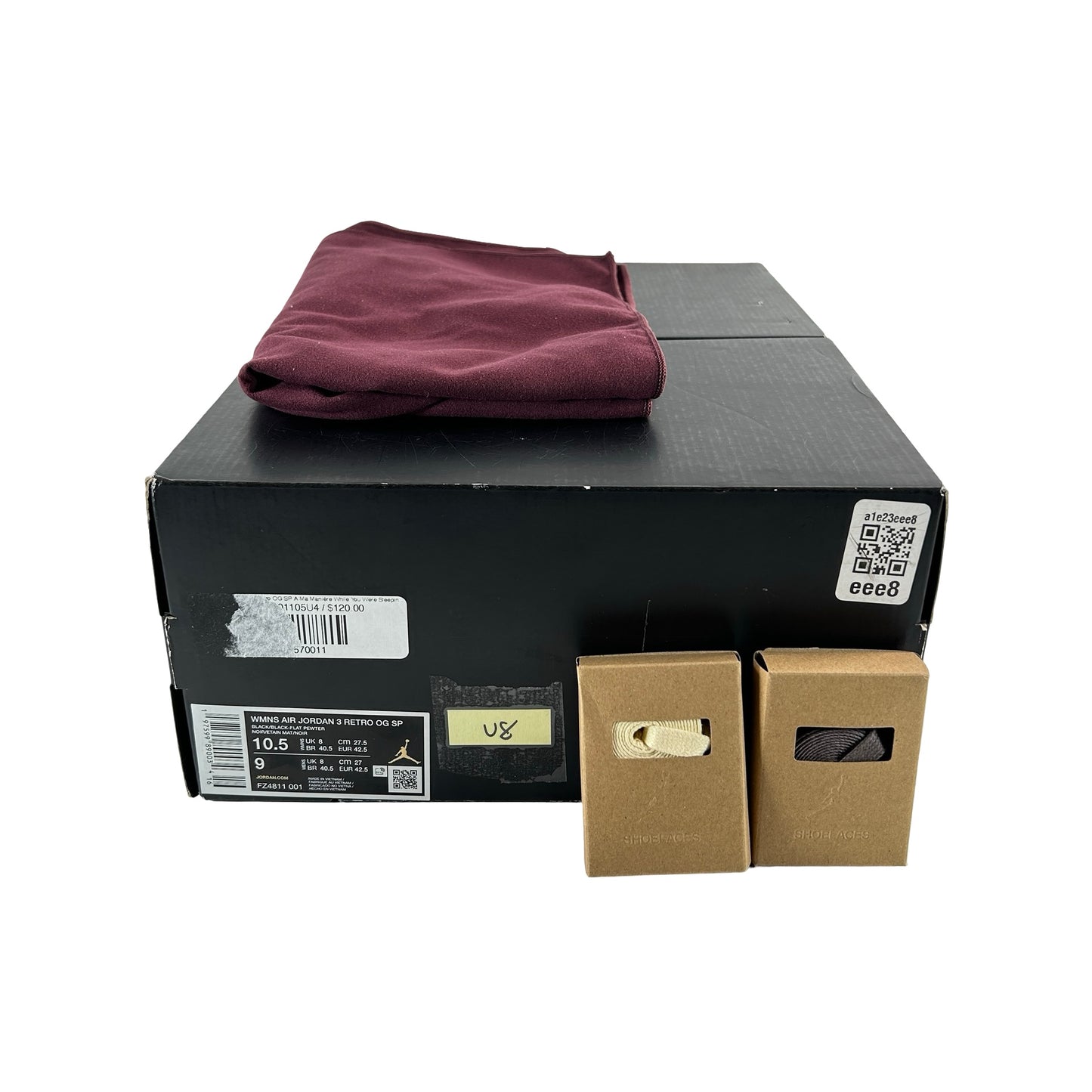 FZ4811 001 Jordan 3 Retro OG SP A Ma Maniére While You Were Sleeping (Women's) [USED] - 10.5 W (Used8)