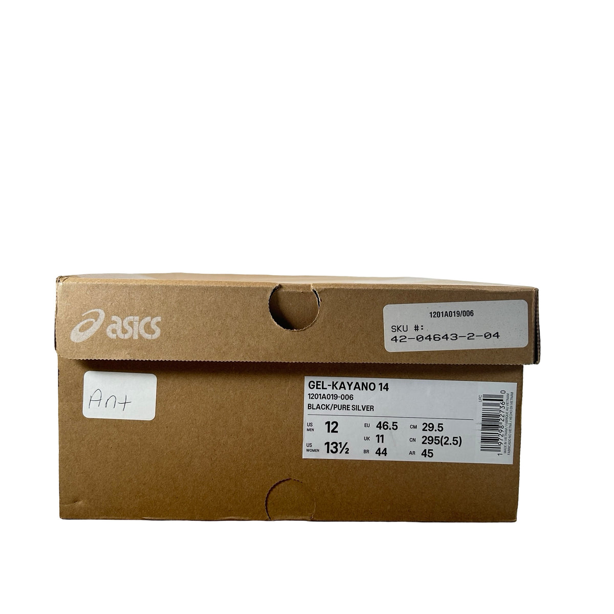 1201A019 006 ASICS Gel-Kayano 14 Black Pure Silver [USED] - 12 M (Used)