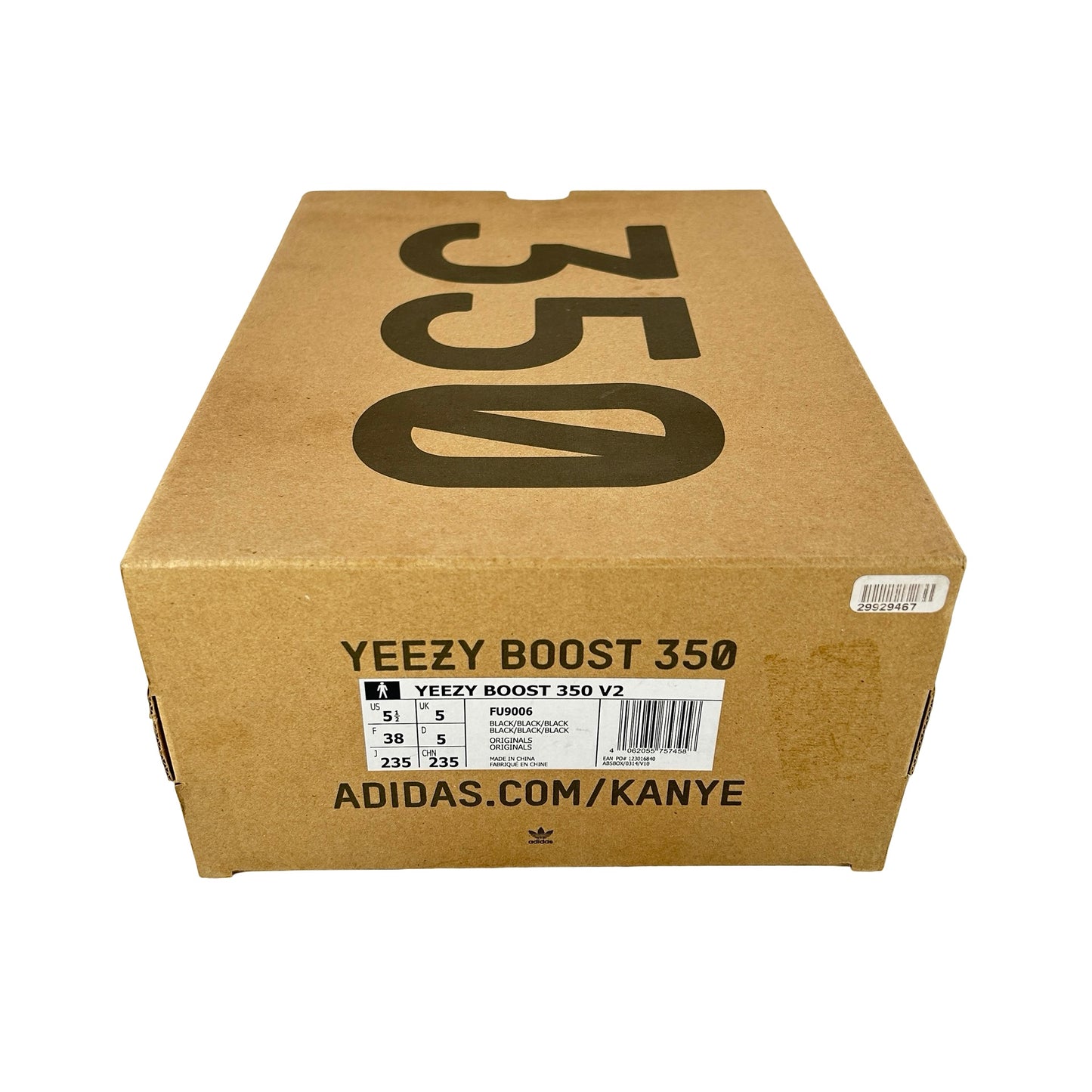 FU9006 adidas Yeezy Boost 350 V2 Black (Non-Reflective) [USED] - 5.5 M (Used)