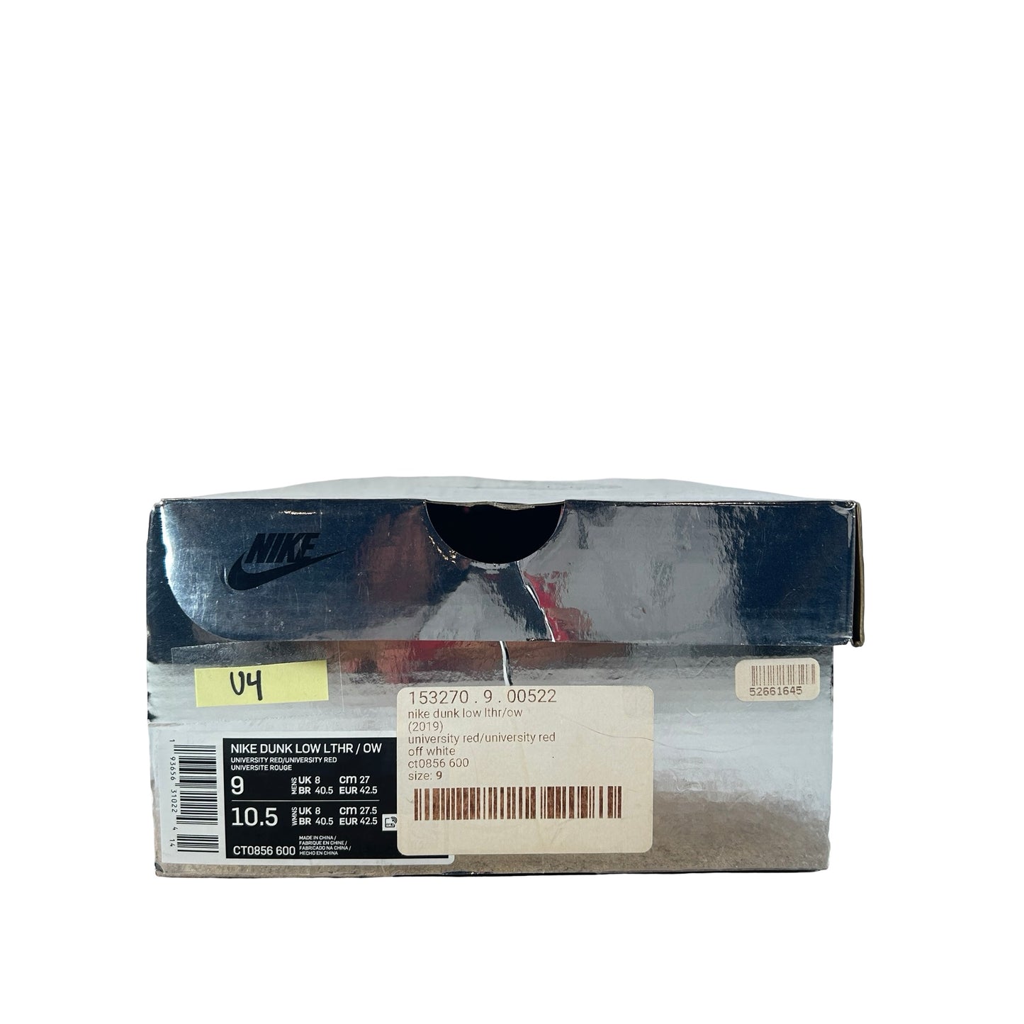 CT0856 600 Dunk Low Off-White Red [USED] - 9 M (Used4)
