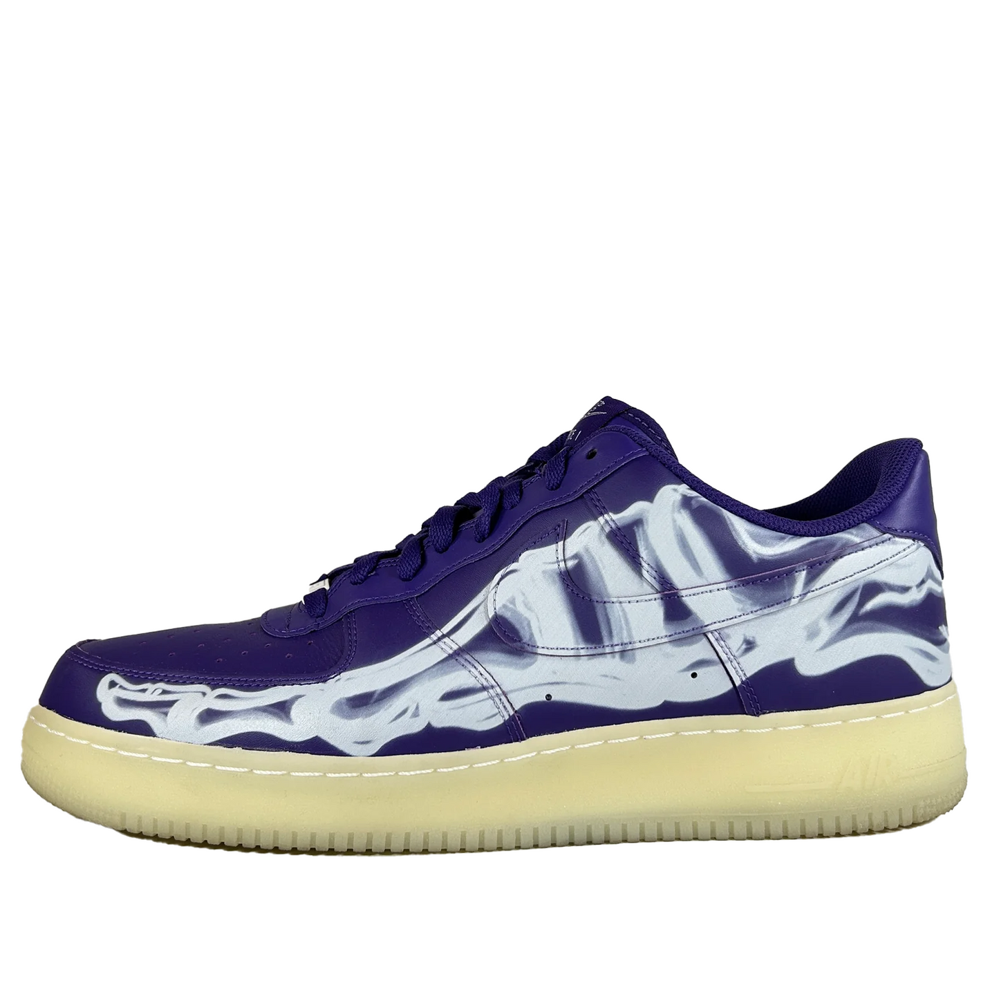 CU8067 500 Nike Air Force 1 Low '07 QS Purple Skeleton Halloween [USED] - 14 M (VNDS) (No Box)
