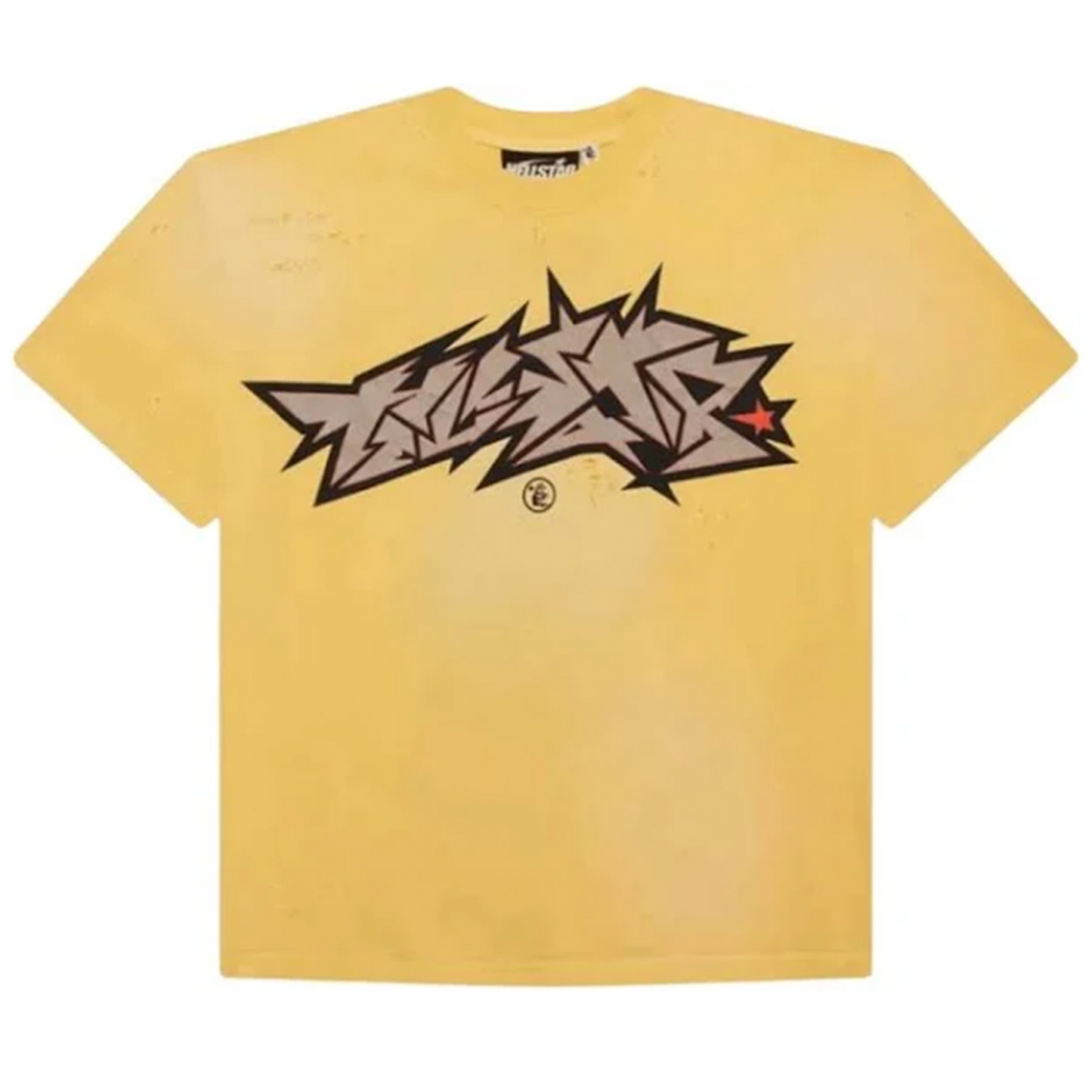 Hellstar Crack Logo Tee Yellow