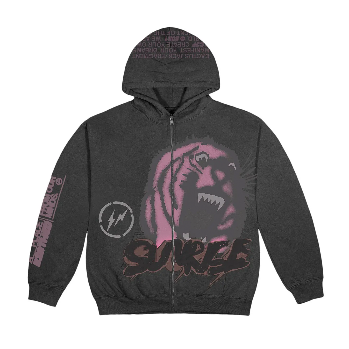 Travis Scott Cactus Jack For Fragment Sunrise Zip Up Hoodie Black