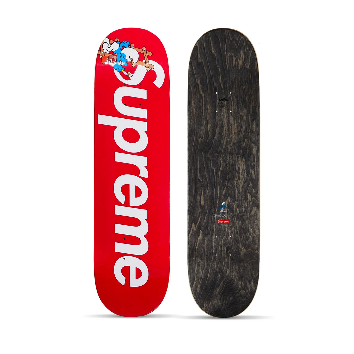 Supreme Smurfs Skateboard Red