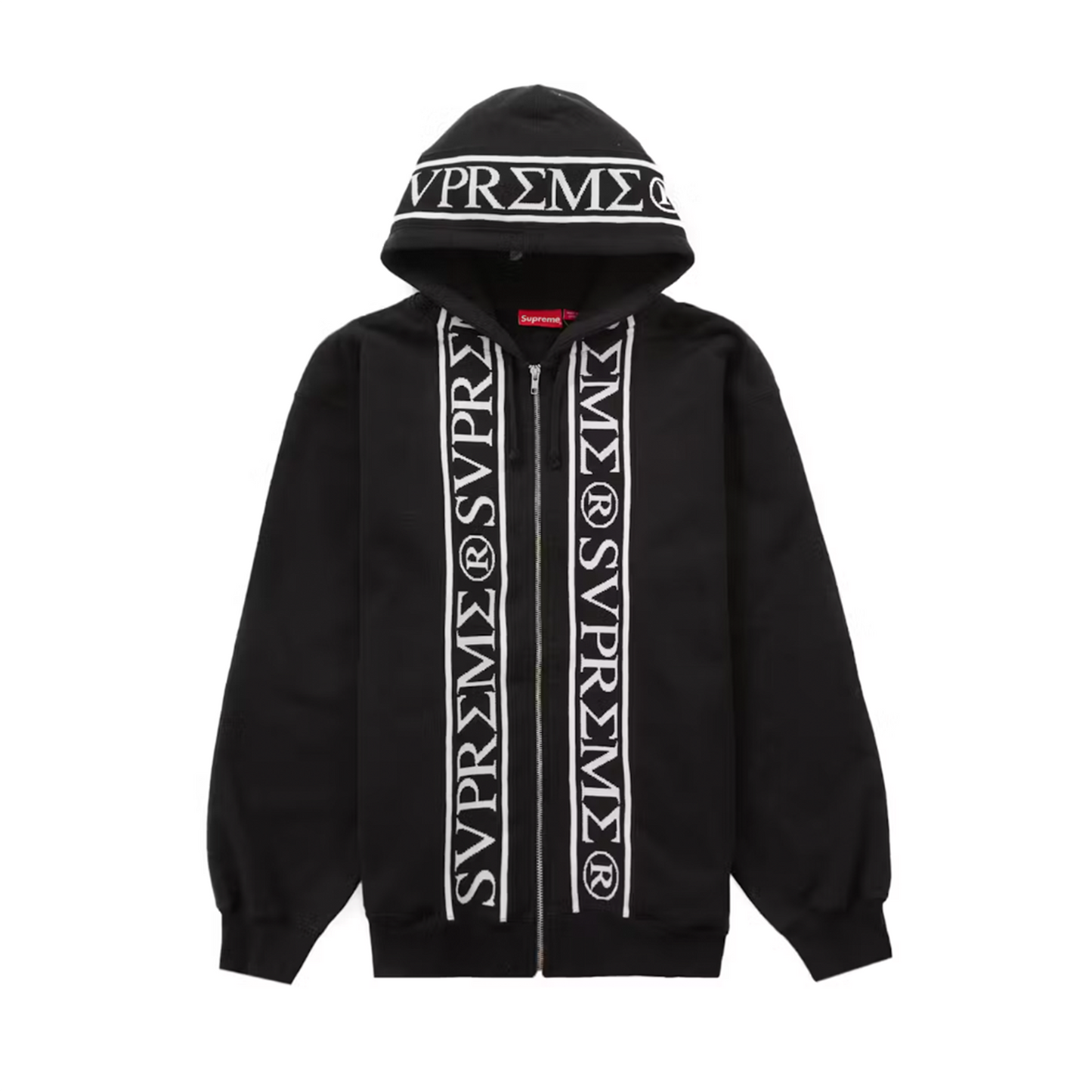 Supreme Roman Zip Up Hooded Sweatshirt Black [USED] - S (Used)