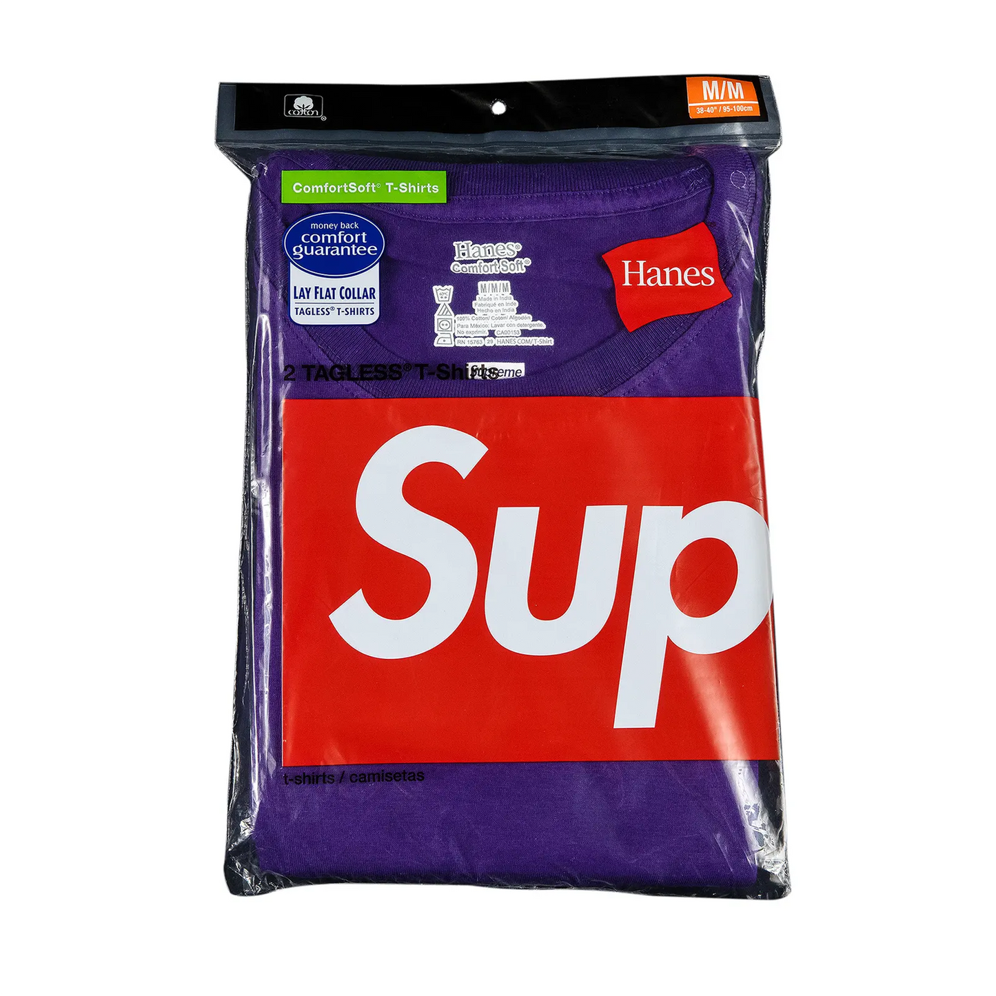 Supreme x Hanes Tagless Tees (2 Pack) 'Purple'
