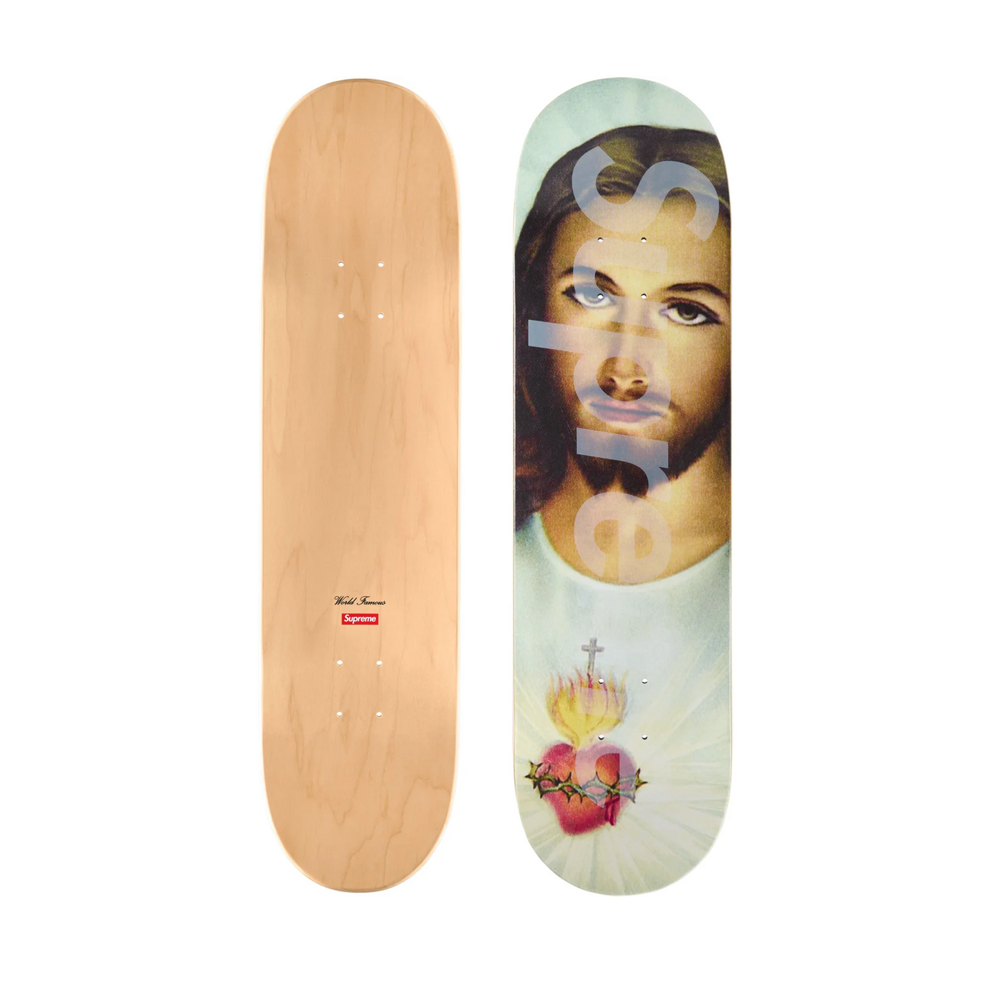 Supreme Prayer Card Skateboard Deck Multicolor
