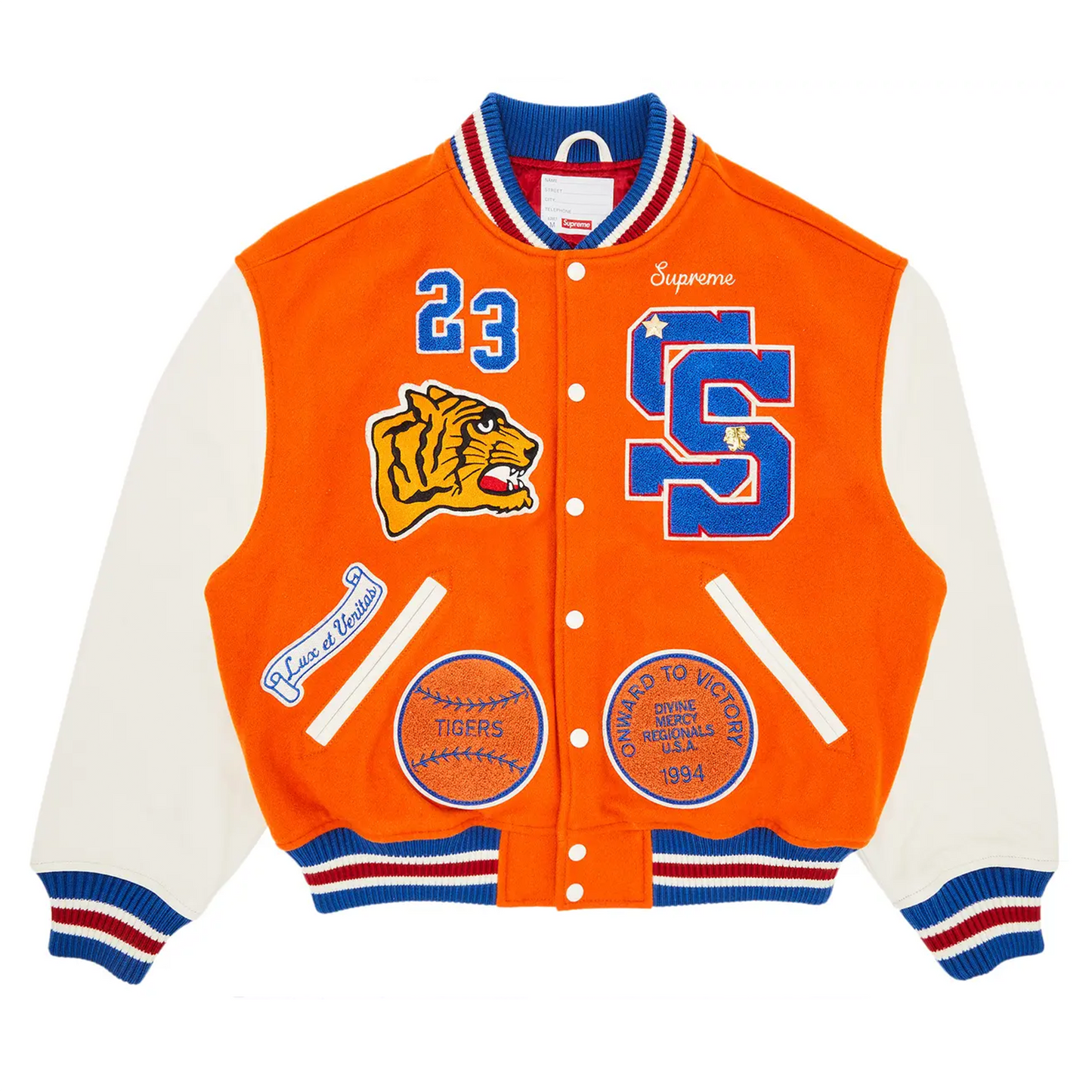 Supreme Tiger Varsity Jacket Orange [USED] - L (Used)