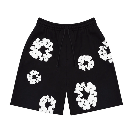 Denim Tears The Cotton Wreath Shorts Black [USED] - L (Used)