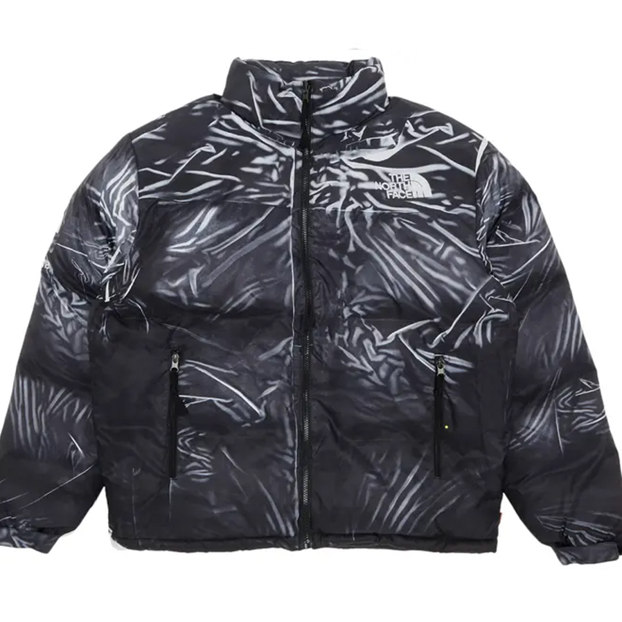 Supreme The North Face Printed Nuptse Trompe L'oeil Jacket Black