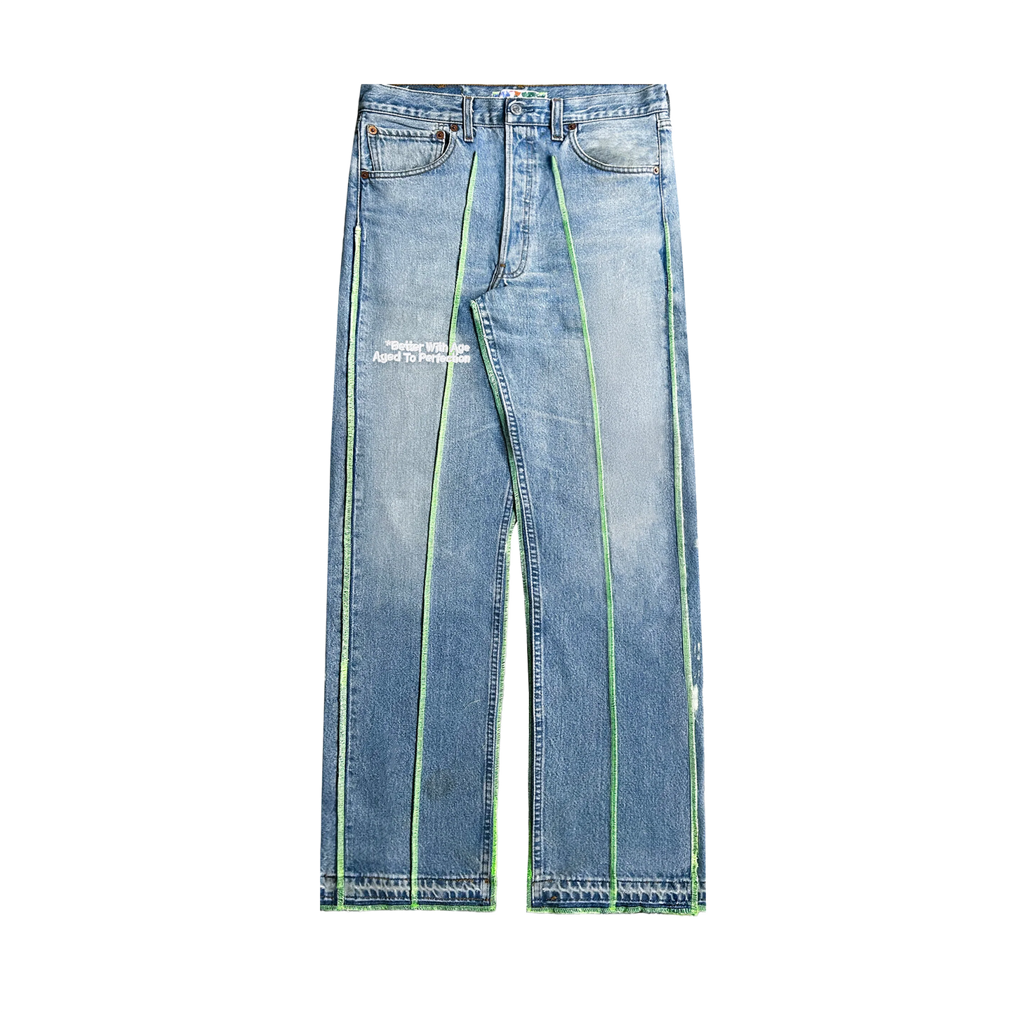 Better With Age Derby Pleated Denim on Vintage Levi's 501