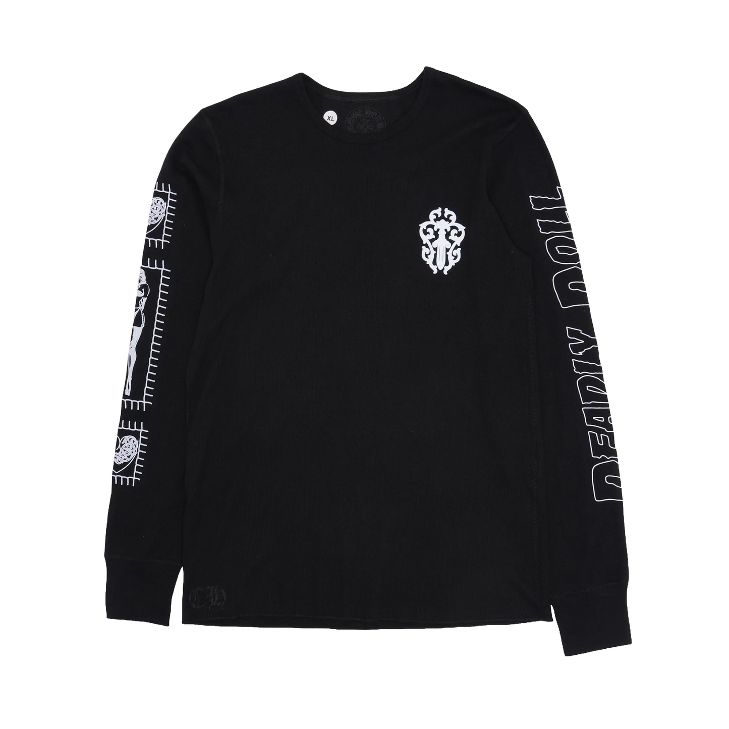 Chrome Hearts Deadly Doll Vine Dagger Thermal Long Sleeve T-Shirt