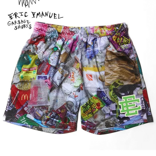 Eric Emanuel x AssPizza Garbage Mesh Shorts