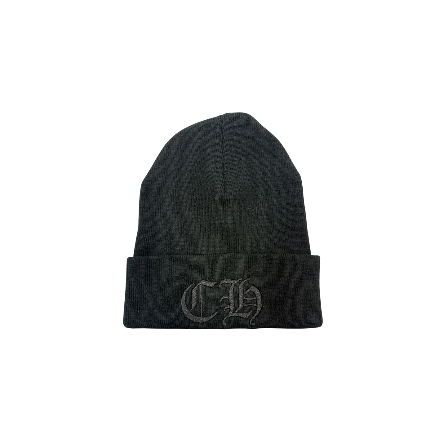 Chrome Hearts Embroidered CH Logo Beanie Black Black