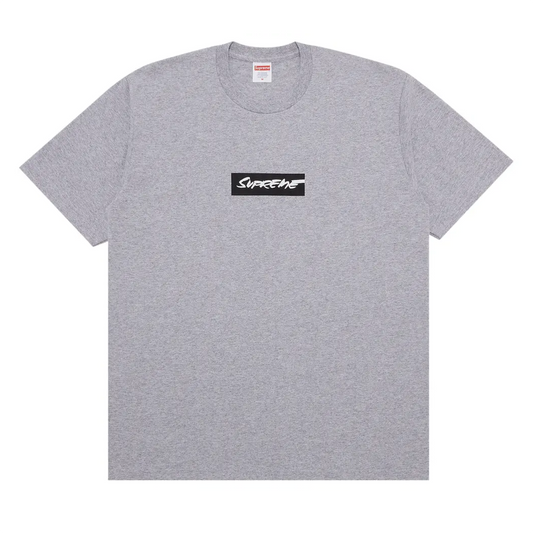 Supreme Futura Box Logo Tee Heather Grey