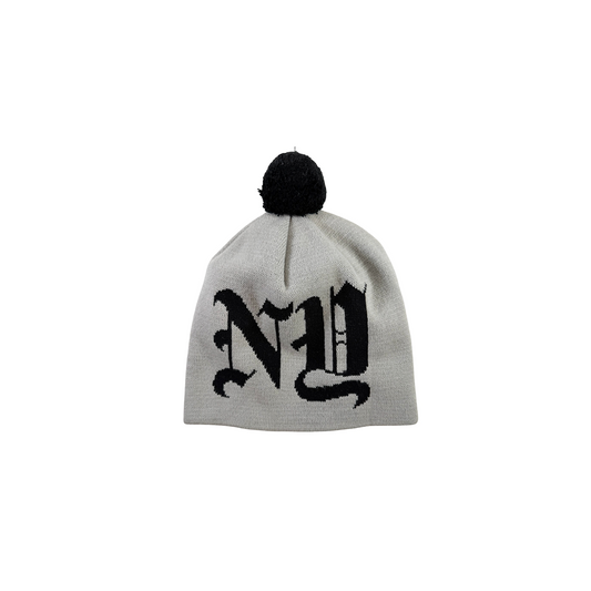 Supreme New York Times Pom Beanie Grey [USED]