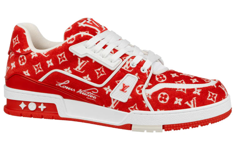 1ABFSU Louis Vuitton Trainer Red Monogram Textile [NO BOX]