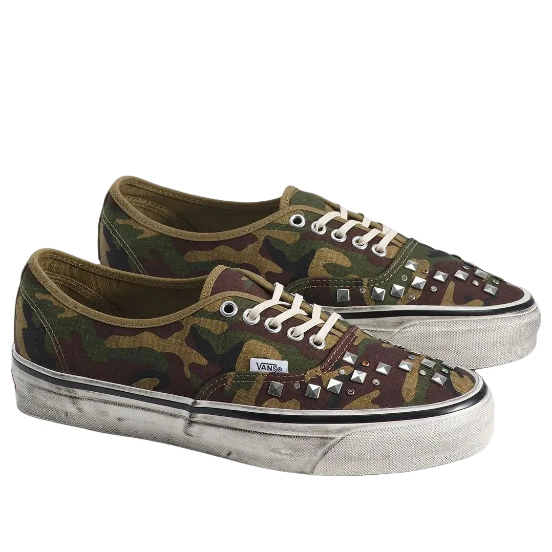 VN00OD9NWVD Vans Premium Authentic Woodland Camo Green