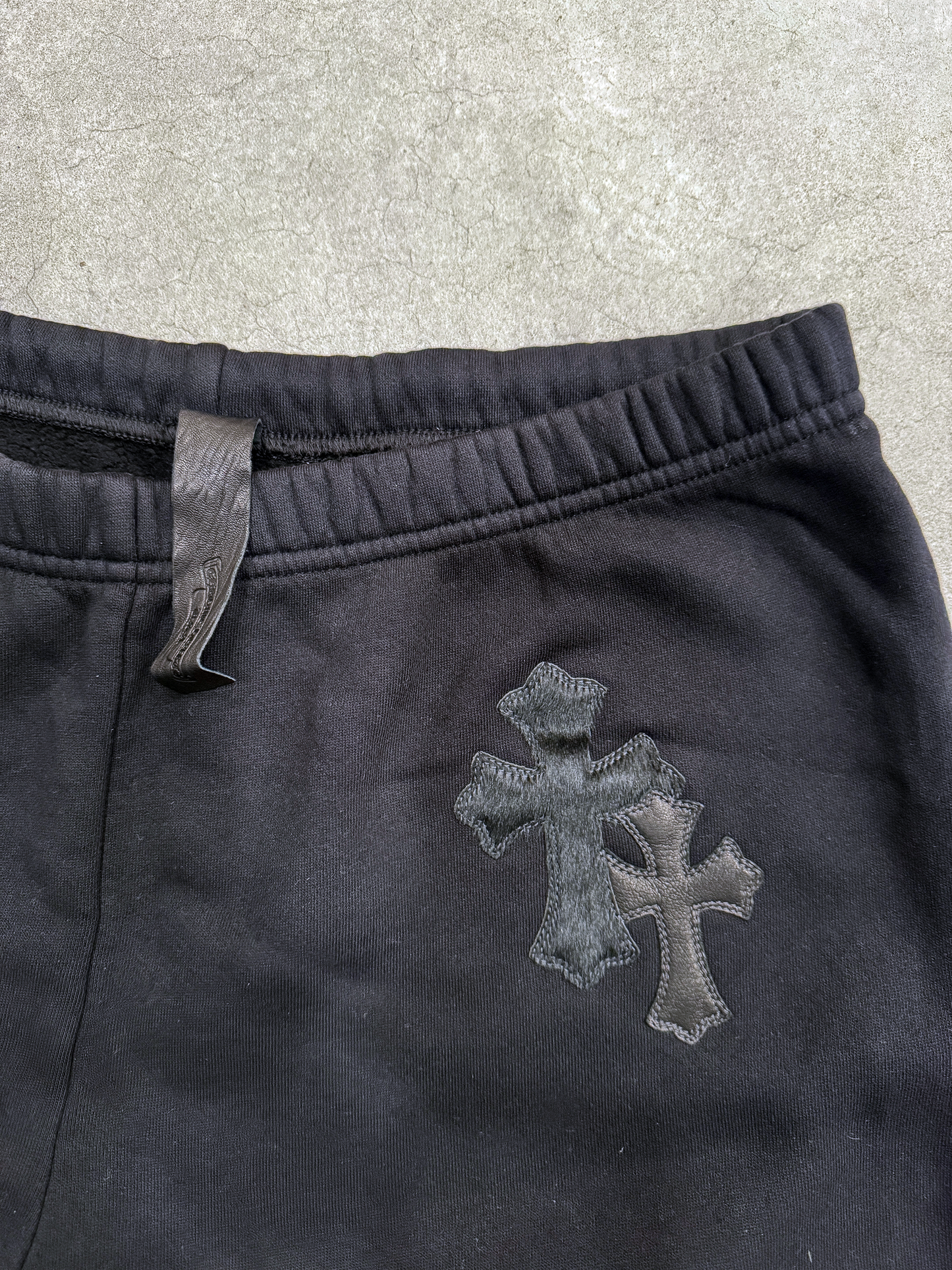 Chrome Hearts Cross Patch Sweatpants Black [USED] - S (Used)