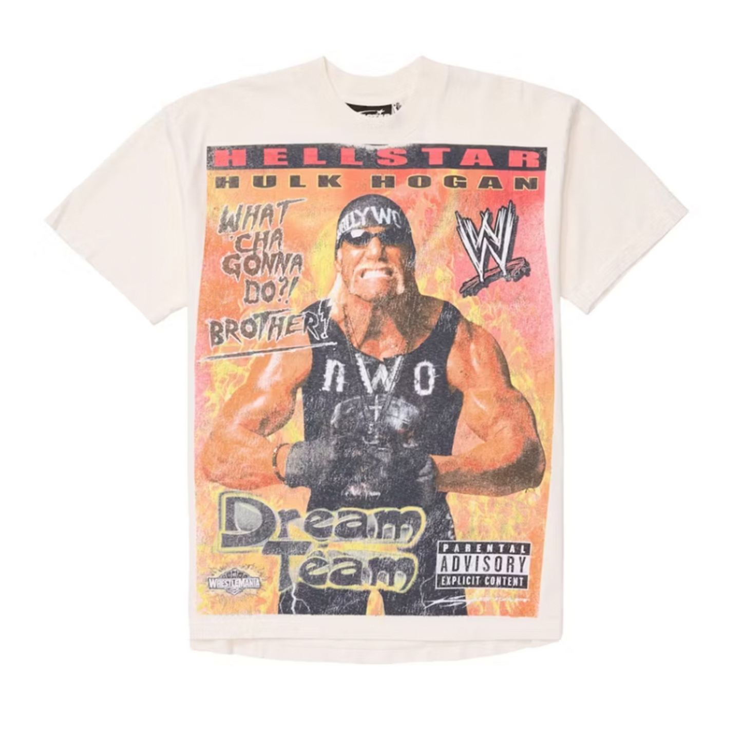 Hellstar Wrestlemania Hulk Hogan T-Shirt Cream White
