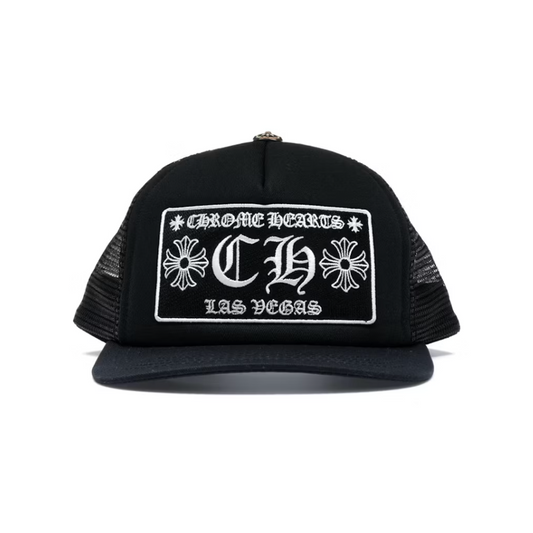 Chrome Hearts CH Las Vegas Trucker Hat Black/Black