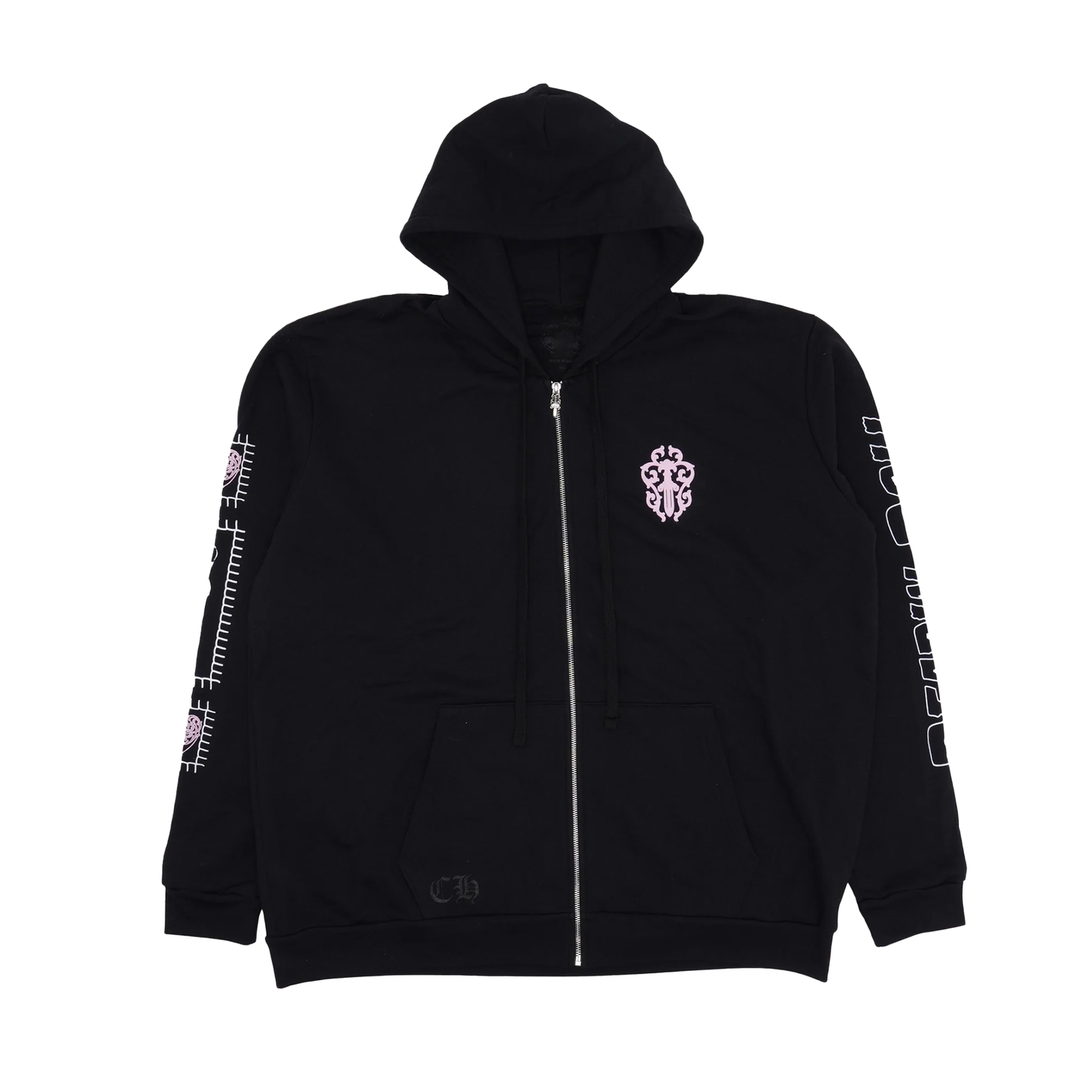 Chrome Hearts Deadly Doll Zip Up Hoodie Black Pink