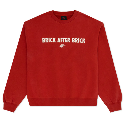 Jordan BIKE AIR x Nigel Sylvester Fleece Crewneck Sweatshirt Cinnabar Red