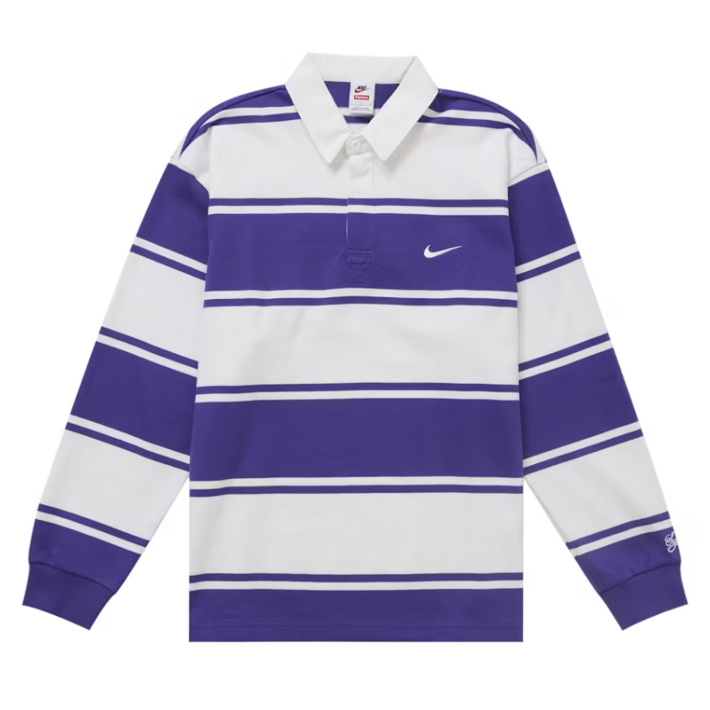 Supreme Nike Stripe Rugby Purple