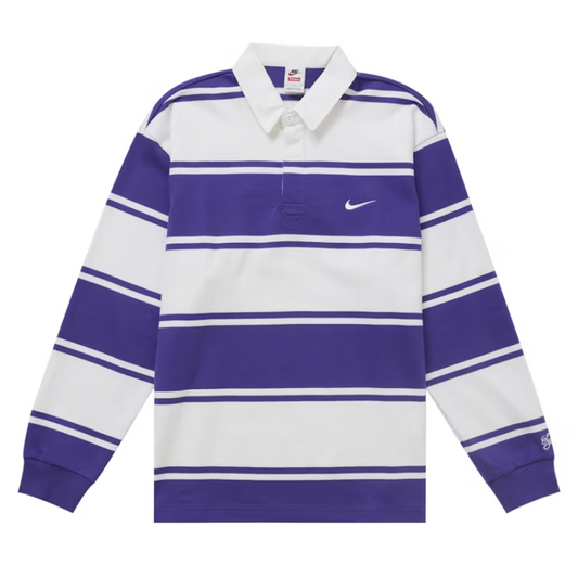 Supreme Nike Stripe Rugby Purple