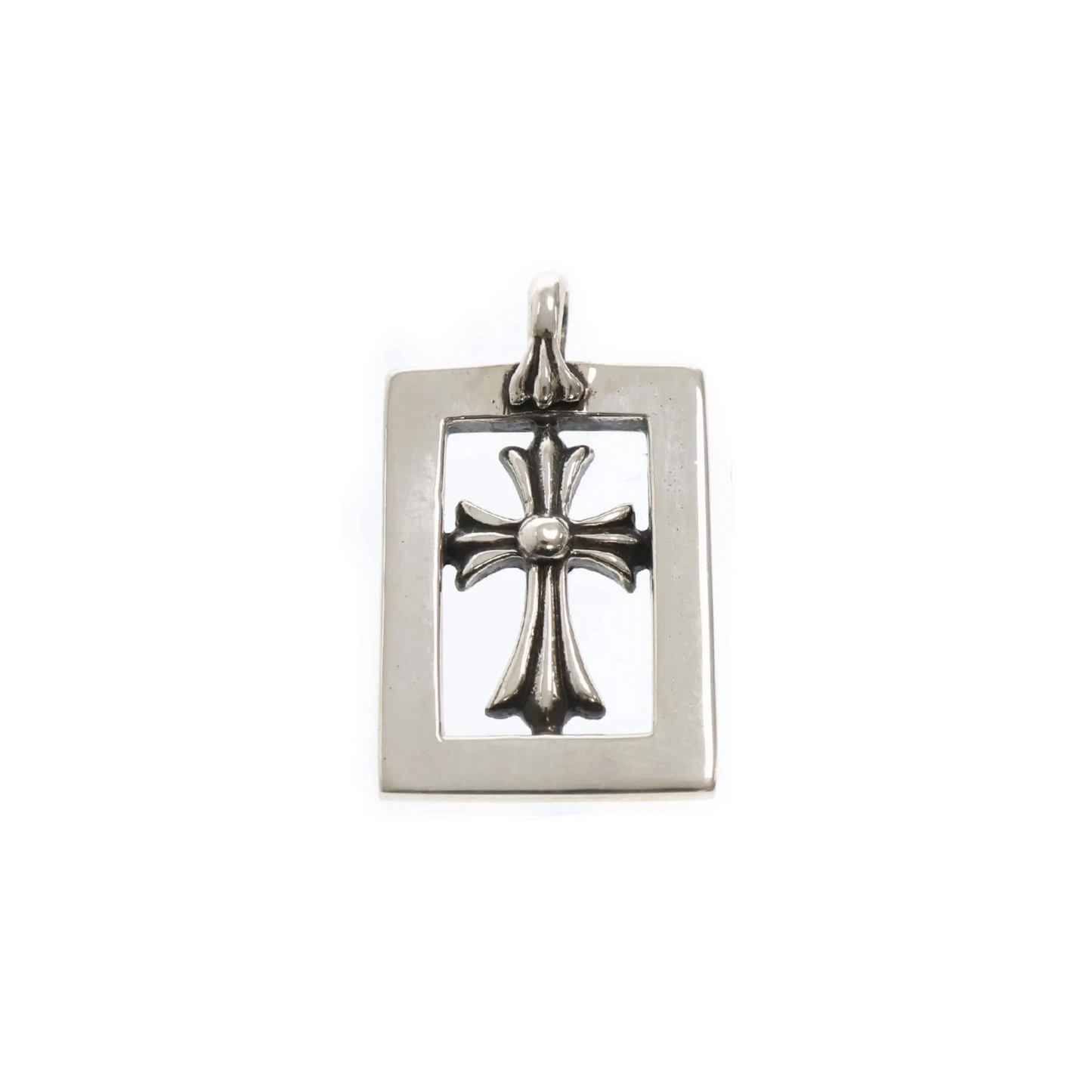Chrome Hearts Framed Open Baby Fat Cross Pendant