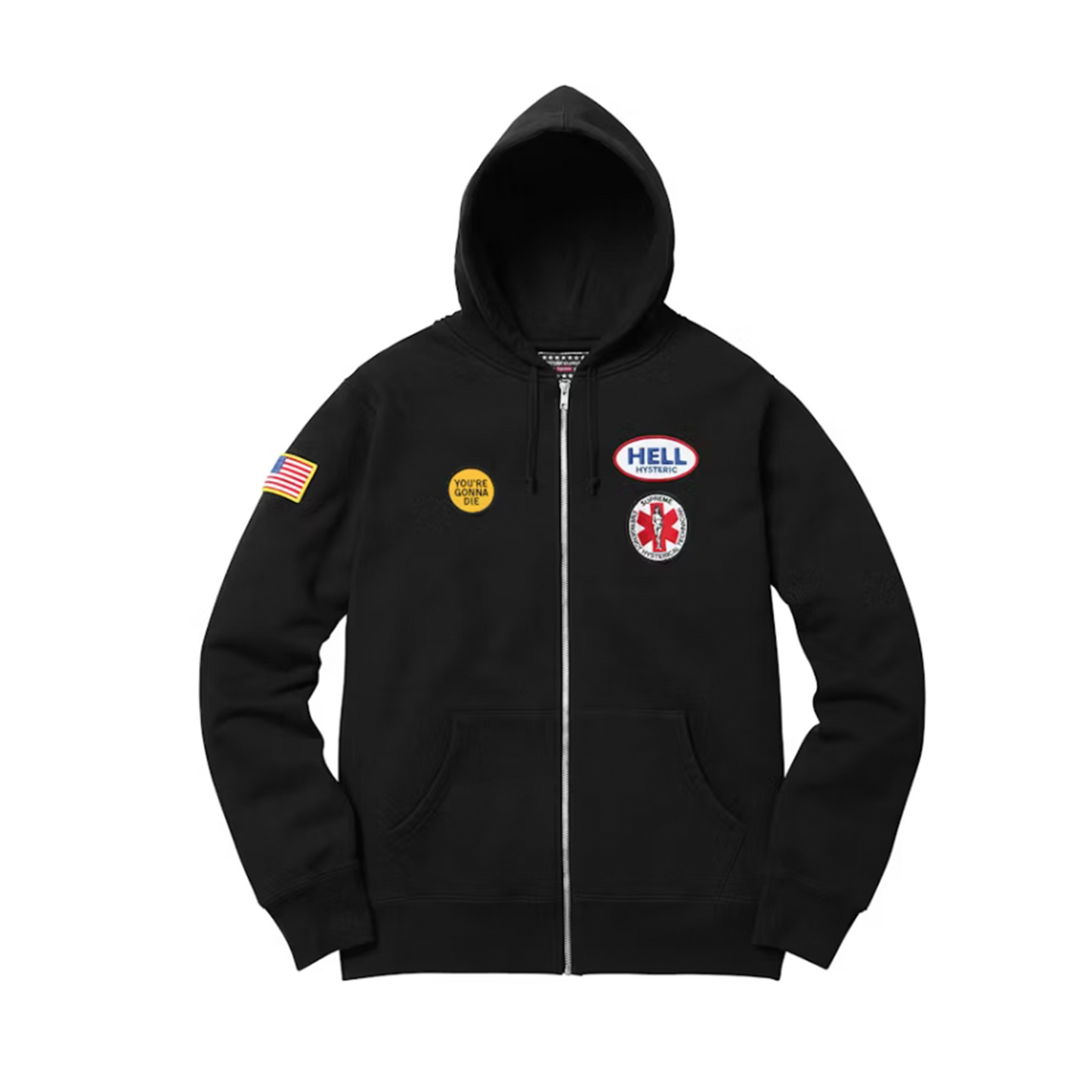Supreme Hysteric Glamour Patches Zip Up Sweatshirt [USED] - M (Used)