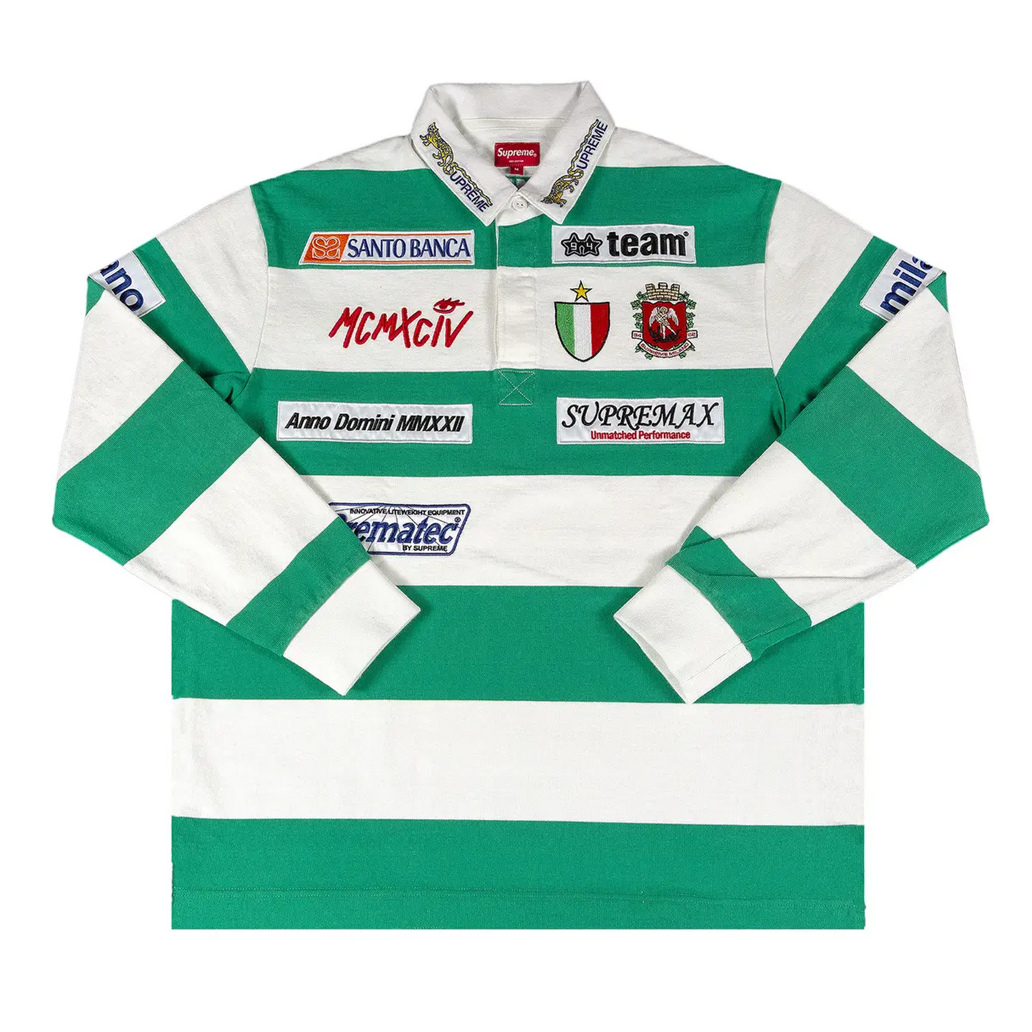 Supreme Stripe Rugby White [USED] - XL (Used)