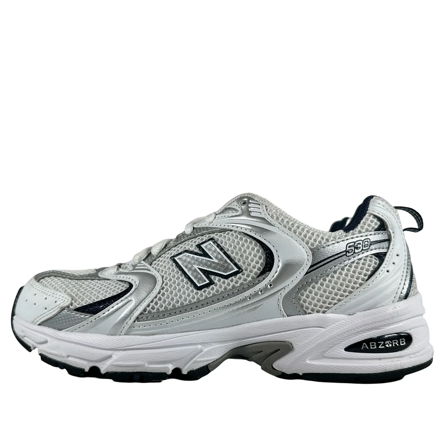 MR530SG New Balance 530 White Silver Navy [USED] - 5 M (Used)