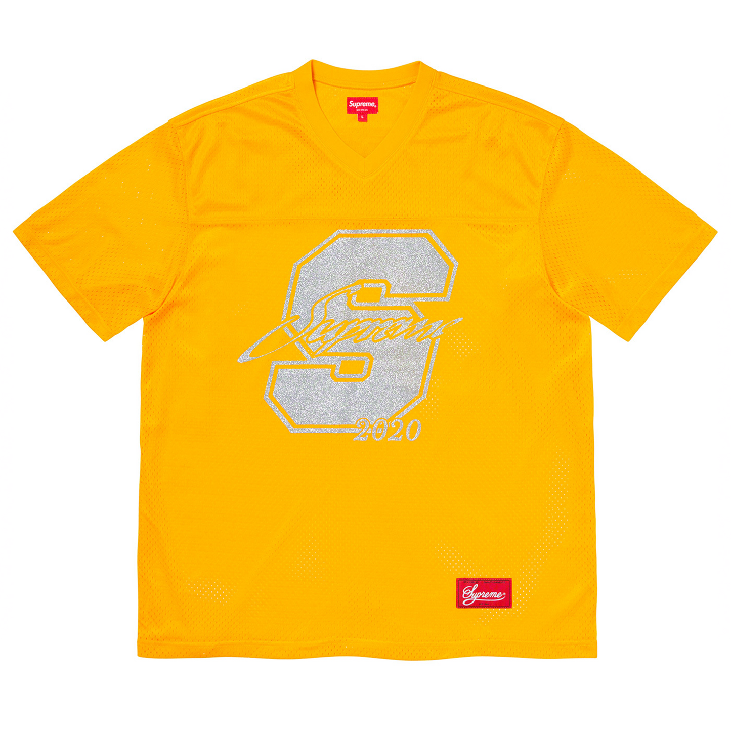 Supreme Glitter Football Top Yellow [USED] - M (Used)