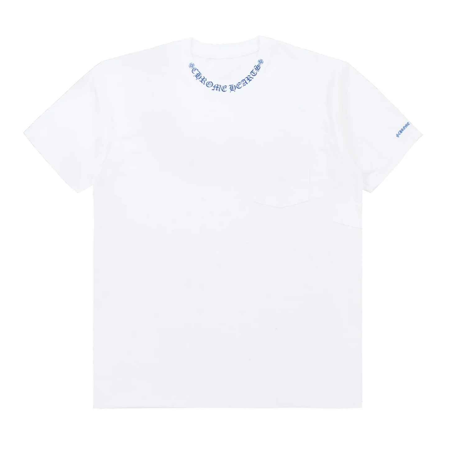 Chrome Hearts Neck Logo T-Shirt White Blue