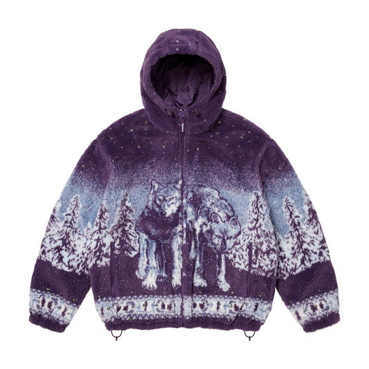 Supreme b.b. Simon Reversible Hooded Fleece Jacket Purple